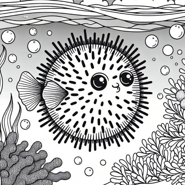 Blowfish Printable Coloring Page For Kids