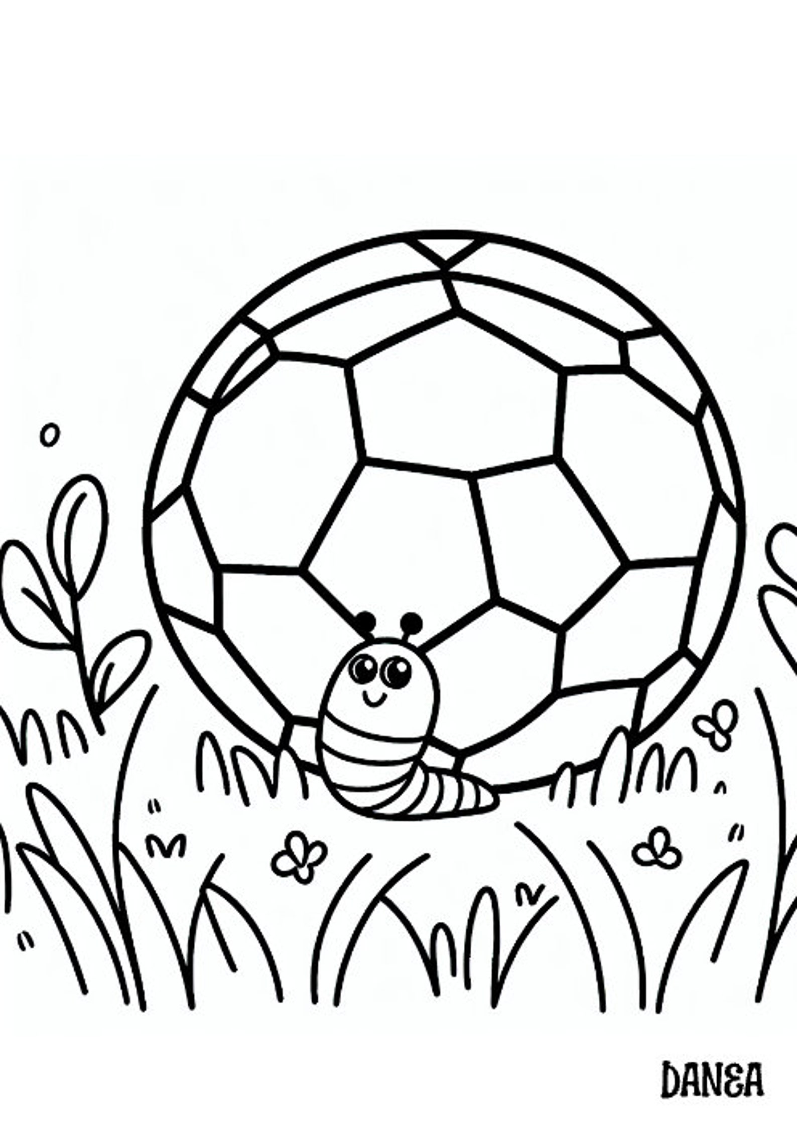 Soccer Ball Coloring Page Kids Printable Coloring Page Boy Coloring
