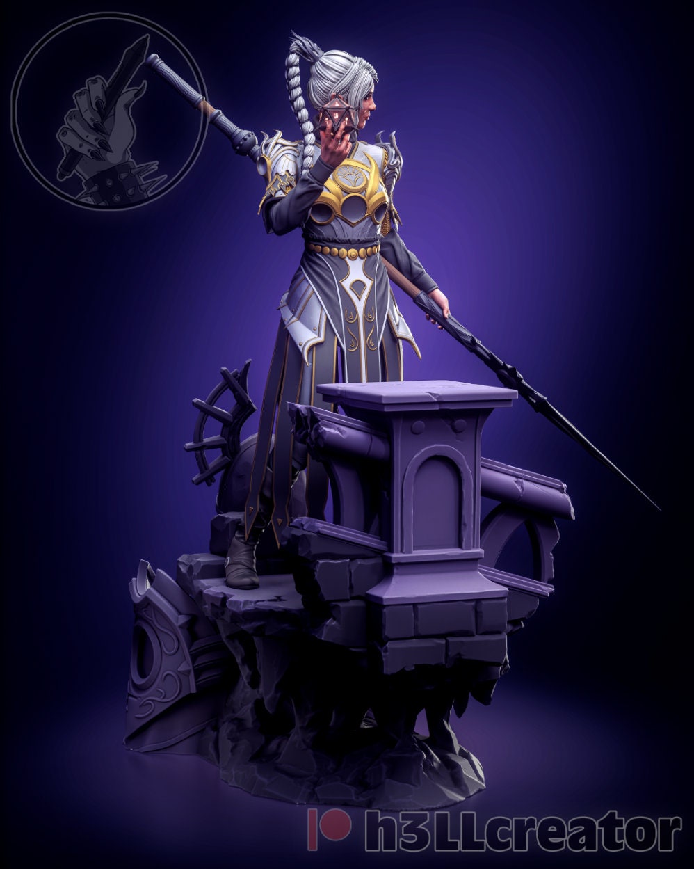 Shadowheart From Baldurs Gate 3D Printed Figurine dark Justiciar Version not Painted Etsy