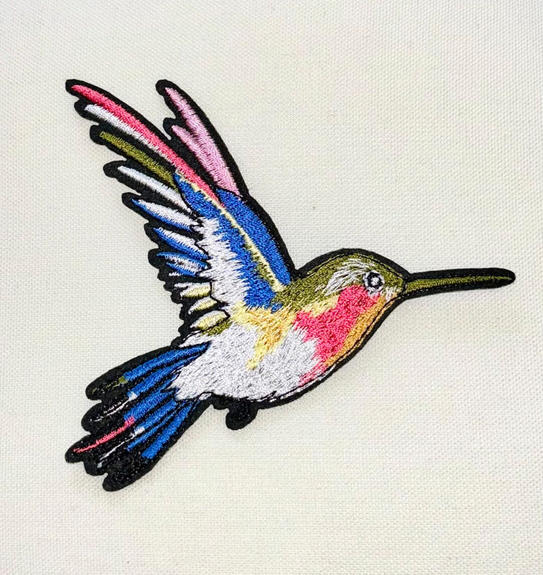 Rep Era Inspired Embroidered Hummingbird Iron on Patch - Etsy
