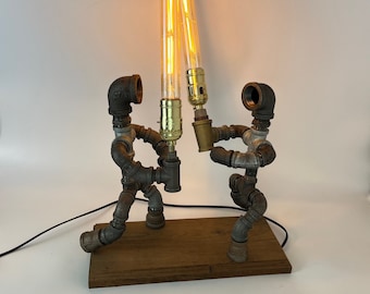 Escultura de espadachín/sable de luz Steampunk