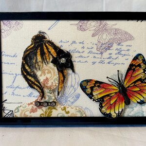 Monarch Lady Fabric Painting