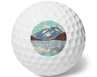 Bolas de golfe com estampa de geleira do Alasca, conjunto de 6 unidades