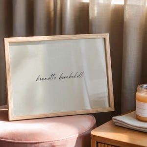 Brunette Bombshell Wall Art: Girl College Dorm Wall Decor (Digital Download)