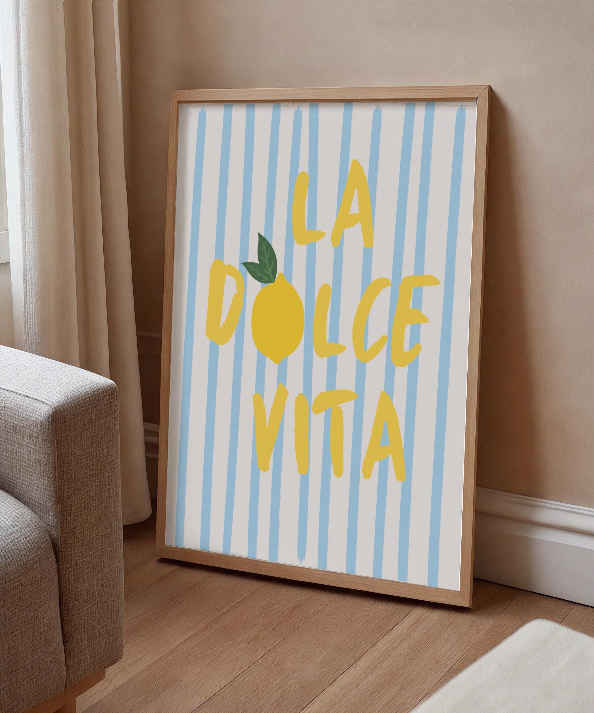 アート・デザイン・音楽 LA PITTURA ITALIANA La Dolce Vita Lemon Print: Italian Wall Art, Mediterranean Kitchen