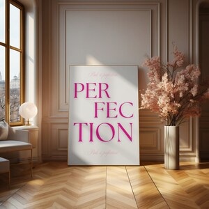 Arte mural con tipografía rosa moderna, póster rosa preppy, arte estético para amantes del rosa, impresión femenina de moda, impresión con cita rosa, impresión digital coqueta