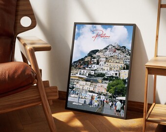 Impression Italie, affiche Positano, Positano Italie, côte amalfitaine Italie, impression de photographie, art mural tendance, photographie d'art mural, décoration d'intérieur