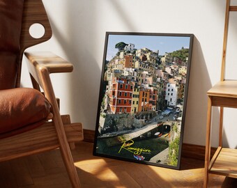 Wydrukuj Włochy Riomaggiore, Plakat Cinque Terre, Cinque Terre Włochy, Wydruk fotografii, Modna sztuka ścienna, Fotografia sztuki ściennej, Wystrój domu