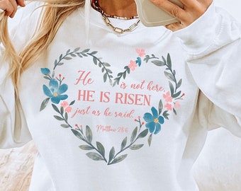 He is risen PNG sublimation Easter PNG DIGITAL design png Religious png sublimation design He is Risen png Easter Sunday png Easter png