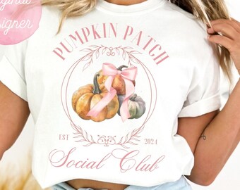 Pumpkin Patch Social Club PNG sublimación otoño coqueta png acción de gracias PNG descarga digital soft girl era PNG arcos femeninos png sublimación