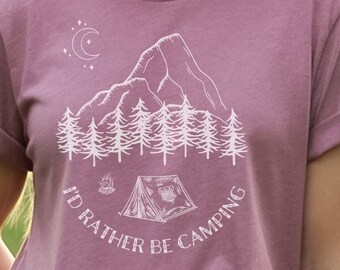 I'd rather be camping PNG sublimation outdoor adventure PNG digital download trendy mountain PNG lets go camping png sublimation wilderness