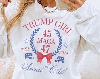 Trump girl PNG retro design political PNG taking back America PNG sublimation Trump Social Club png Trump png sublimation election season