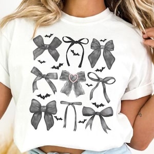 bats and bows PNG sublimation coquette Bows png black bows PNG digital download trendy coquette png halloween bow png sublimation bats png
