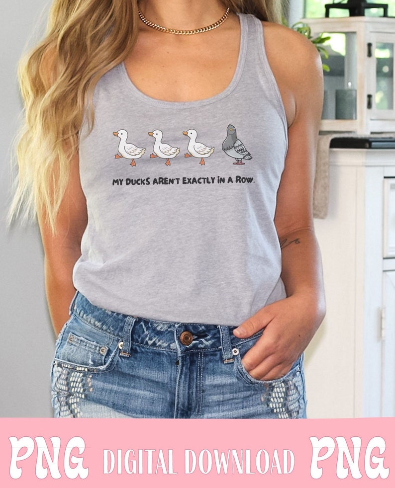 Ducks in a row PNG funny cartoon design trendy PNG funny ducks PNG sublimation Stickers png tote bags png trendy submimation father's day image 2
