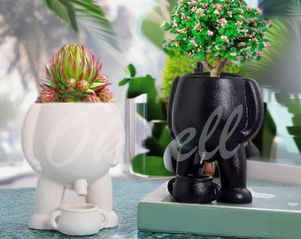 Quirky Vase, Eccentric Creative Succulent Vase, Peeing Man Plant Vase, Quirky Urinating Vase, Personality Vase.