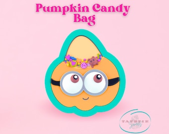 Tagliabiscotti a forma di zucca per caramelle - Sacchetto di caramelle di Halloween a forma di zucca, Accessori di Halloween, Sacchetto di caramelle di Halloween, Sacchetto di caramelle "dolcetto o scherzetto"