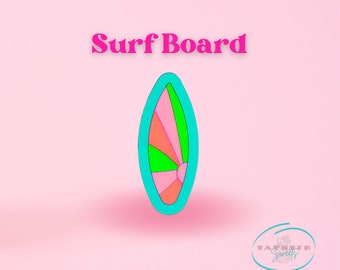 Surf Board Cookie Cutter – Surfboard Surfing Polymer Clay, Surfboard Shape Polymer Clay, Cookie Cutter, Surfboard Surf Board Cookie Cutter