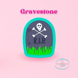 Gravestone Cookie Cutters – Halloween Cookie Cutter, Halloween Gravestone Decor, Tombstone Cookie Cutter, RIP Tombstone Clay Cutter