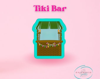 Tiki Bar Cookie Cutter - Tiki Cookie Cutter, Cookie Cutter, Tiki Bar Hawaiian Luau Cookie Cutter, Tiki Hut Luau Hawaiian Tiki Bar 3D Geprint