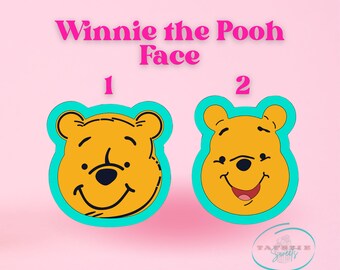Winnie the Pooh Face Cookie Cutter – Pooh Face Cutter, Pooh Cookie Cutter, Pooh Bear Clay, Cookie Cutter Set of 2, Winnie the Pooh Cutter