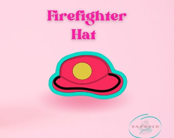 Firefighter Hat Cookie Cutter, Fire Fighter Mold, Firefighter Helmet Cookie Cutter, Firefighter Hat, Firefighter Helmet Cookie Cutter