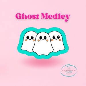 Ghost Medley Cookie Cutters - Ghost Cookie Cutters, Halloween Ghost Cookie Set, Halloween Cookie Cutters, Polymer Clay Cutters, 3D Printed