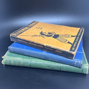 French Language Book Lot Earliest 1877 Vintage book Decor