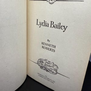 Lydia Bailey by Kenneth Roberts Vintage book 1947