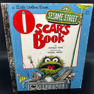 Oscars Book Sesame Street by Jeffrey Moss Vintage 1975 Little Golden Book