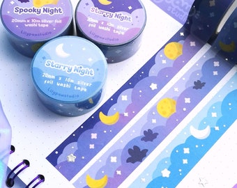 Spooky Night| Starry Night - Foil Washi Tapes