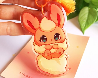 Eeveelution Charm Fire - Kawaii animal acrylic charm