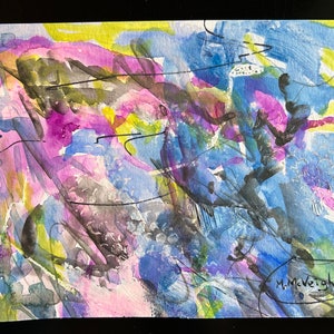 Abstract Mixed Media “Waterplay”