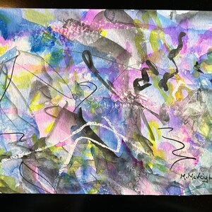 Abstract Mixed Media “Aquatic”