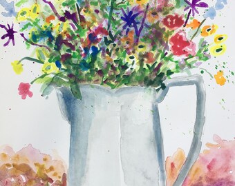 Spring Into Summer Original watercolor
