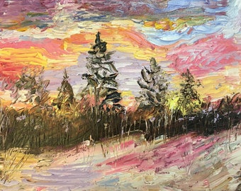 Winter Sky Original Oil Painting