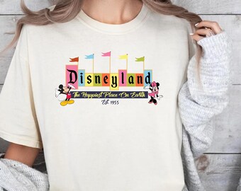 Retro Disneyland California Shirt, Disneyland Est 1955 Shirt, Disney Vacation Shirt, Mickey And Friends Shirt, Retro Walt Disney Shirt