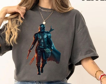 Mandalorian Inspired Tee, Epic Bounty Hunter Shirt for Star Wars Fans, Unique Galactic Style Apparel, Perfect Gift for Sci-Fi Lovers
