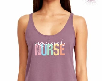 Registered Nurse Tank Top, Nurse Life Tank Top, Nurse Tank Top, Gift For Nurse, Nurse Week, Nursing School Tank Top, Leopard Nurse Tank Top