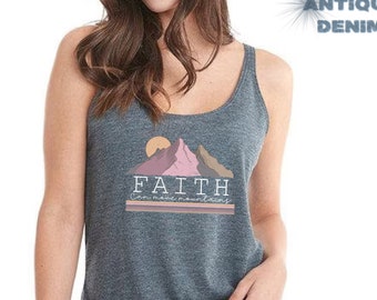 Faith Can Move Mountain Tank Top, Religious Tank Top, Christian Tank Top, Church Tank Top, Faith Tank Top, Inspirational Tank Top