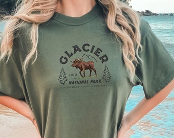 Glacier National Park Shirt, Glacier Shirt, Glacier Gift Montana Shirt, Rocky Mountains Shirt, Rockies Shirt, Vacation Shirt, National Park