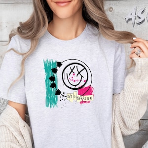 Blink 182 T-Shirt, Smile Face T-Shirt, Retro Smile Face T-shirt, Cute Smile Shirt, Blink 182 Rock Shirt, Trendy Vintage Smile Tee, Blink 182