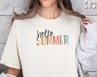 Hello Summer Shirt, Cute Summer Shirt, Summer Shirt, Ice Cream Shirt, Last Day Of School Shirt, Summer Holiday Clothes, Beach Shirt