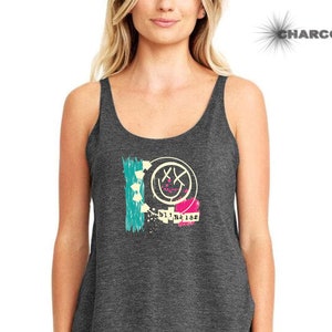 Blink 182 Tank Top, Smile Face Tank Top, Retro Smile Face Tank Top, Cute Smile Tank Top, Blink 182 Rock Tank Top, Trendy Vintage Smile Tank
