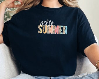 Hello Summer Shirt, Cute Summer Shirt, Summer Shirt, Ice Cream Shirt, Last Day Of School Shirt, Summer Holiday Clothes, Beach Shirt
