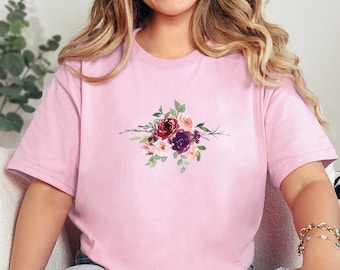 Flower Shirt, Gift For Her, Flower Shirt Aesthetic, Floral Graphic Tee, Floral Shirt, Flower T-shirt, Wild Flower Shirt, Wildflower T-shirt