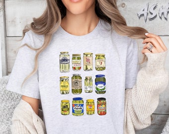 Pickle T-shirt, Vintage Canned Pickles Shirt, Pickle Jar Shirt, Women Christmas Gift, Pickle Lovers, Pickle Jar, Canned Pickles Shirt