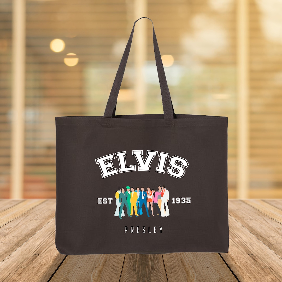Elvis Presley Est 1935 Tote Bag, Elvis Presley Bag, Elvis Fan Gift
