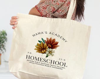 Homeschool Mama Tote Bag, Homeschool Mom Bag, Home School Teacher Gift, Homeschool Mama Bag, Homeschool Life, Homeschool Mom Bag