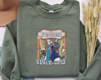 Frozen Sweatshirt, Elsa Sweater, Disney Frozen Characters Crewneck, Frozen Olaf Sweatshirt, Frozen Sweater,Disney Princess Gift, Disney Gift
