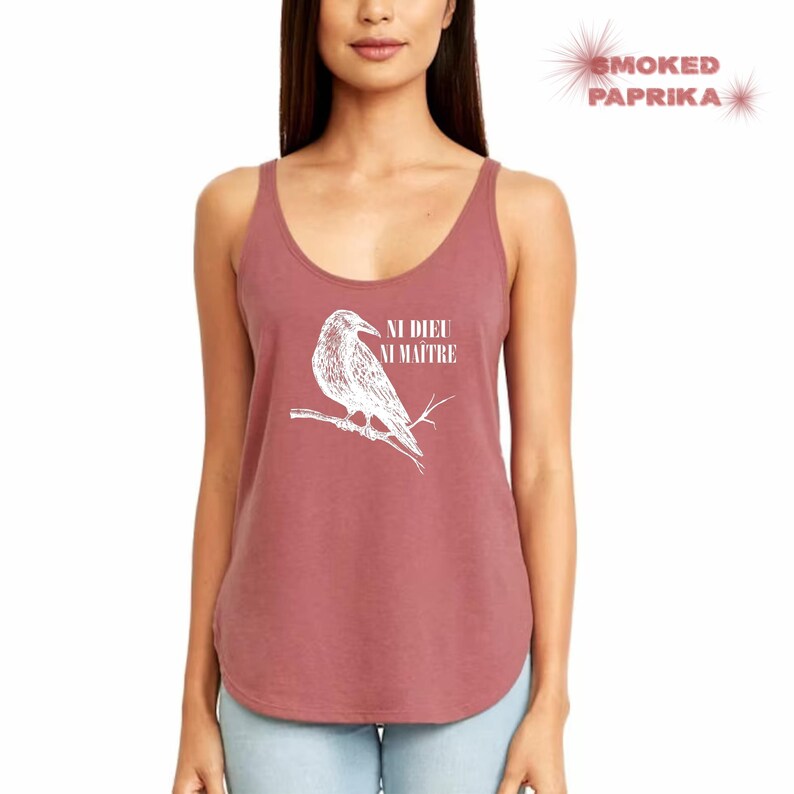 Ni Dieu Ni Maître Tank Top, Anti-Authoritarian Top, Anti Trump Top, Leftist Protest Top, No Gods No Masters Tank Top, Anti-Capitalist Top image 2